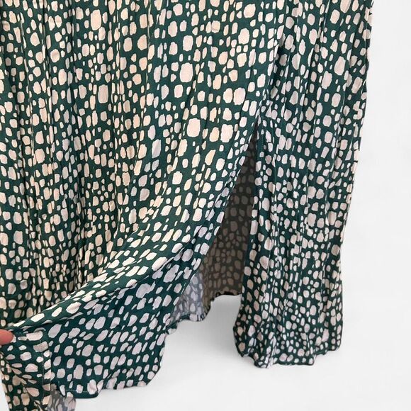 Eloquii Two-Tone Blue & Green Tie-Front Slit Midi Dress – Plus Size 26 Boho Chic - Picture 5 of 8